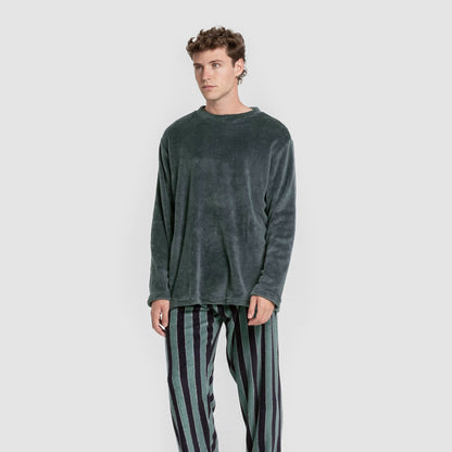 Pijama coral hombre Raya Lamas verde