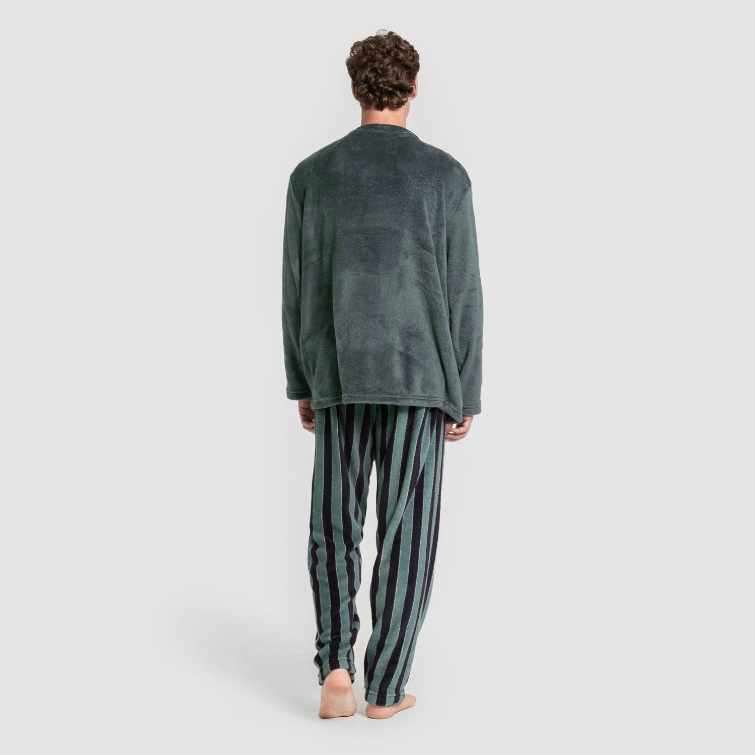 Pijama coral hombre Raya Lamas verde