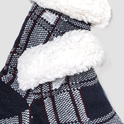 Calcetines hombre Cuadro Tarso burdeos