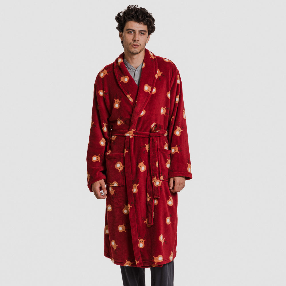 Bata coral hombre Tatin burdeos