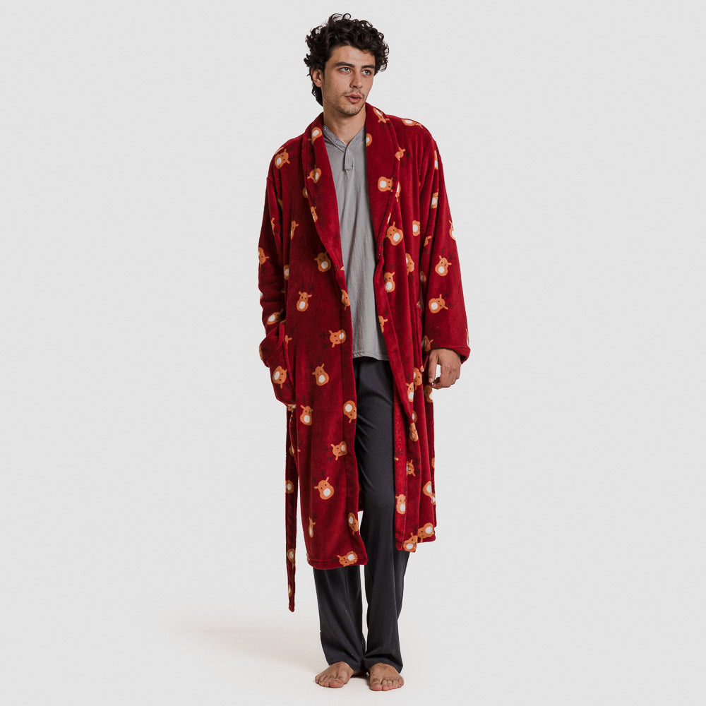 Bata coral hombre Tatin burdeos