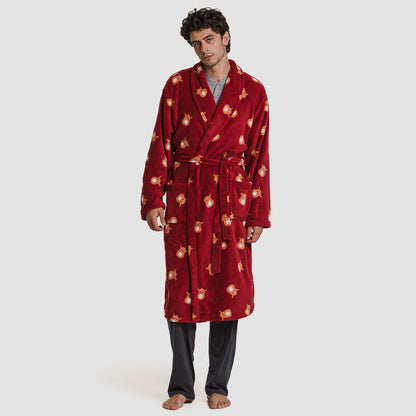 Bata coral hombre Tatin burdeos