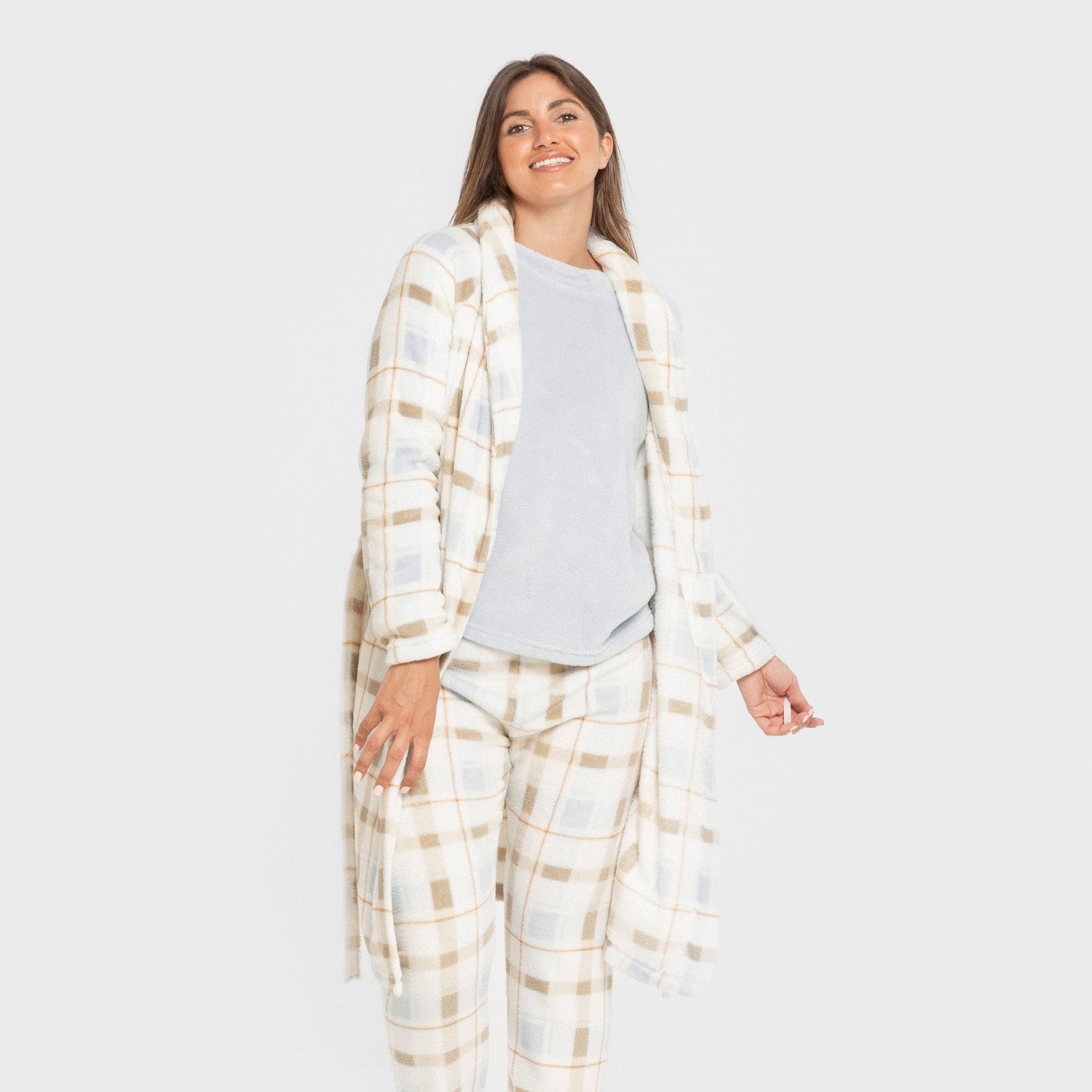 Bata coral cuadro Noric