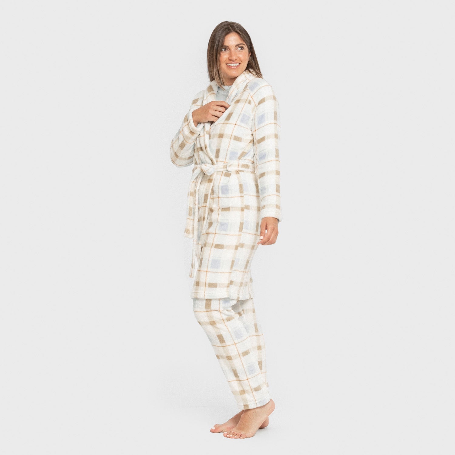 Bata coral cuadro Noric