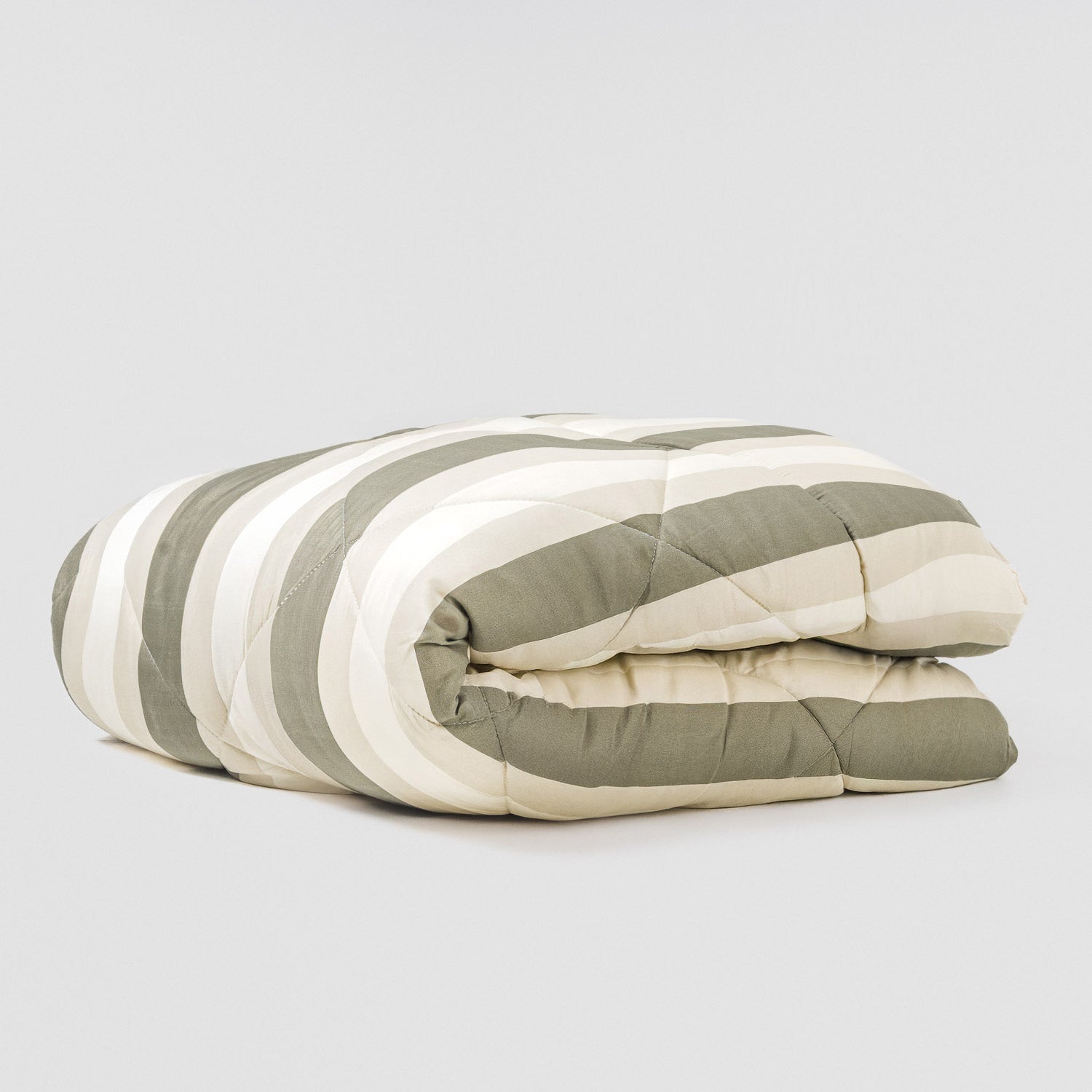 Edredón Estampado Raya Calcuta Verde Seco