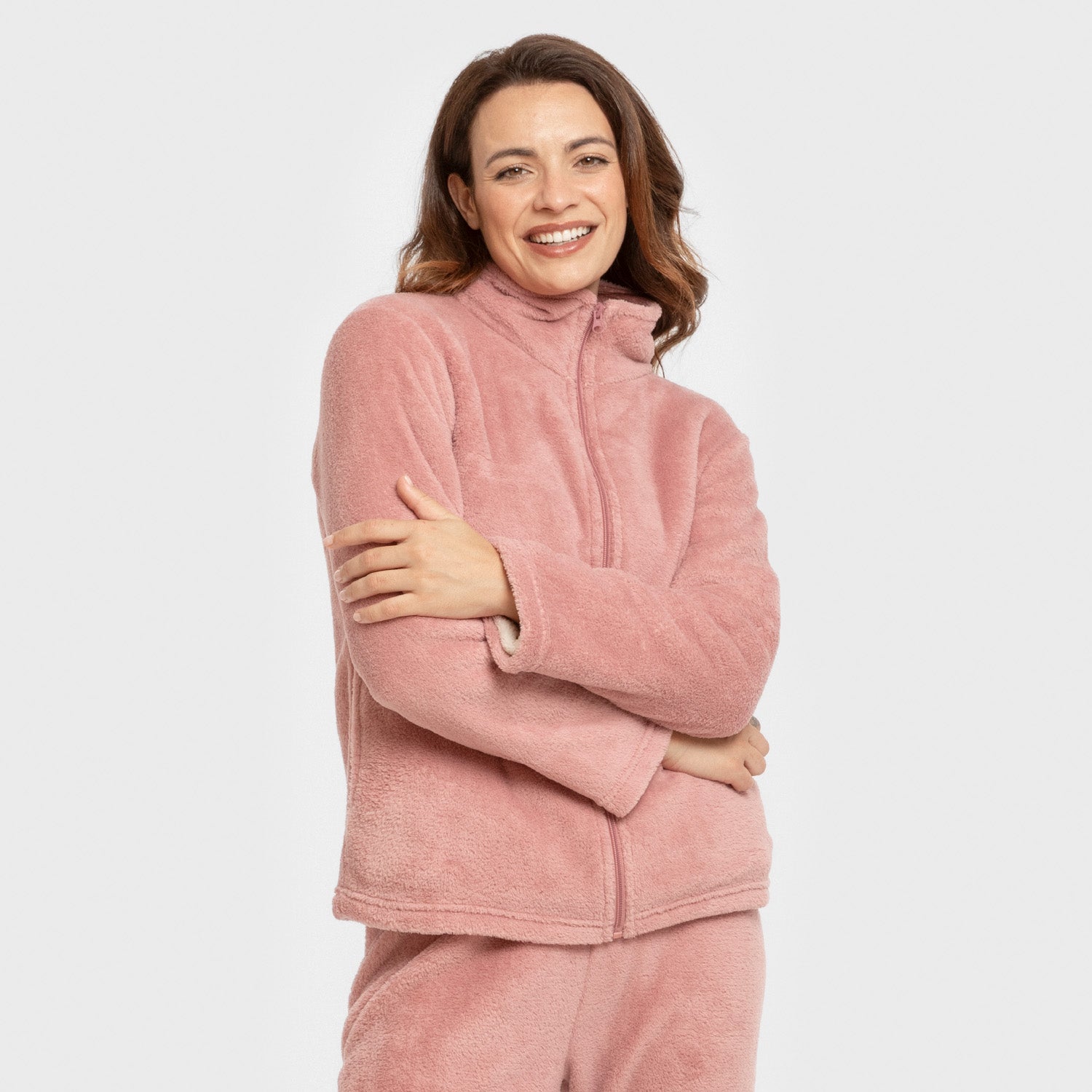 Sudadera coral mujer