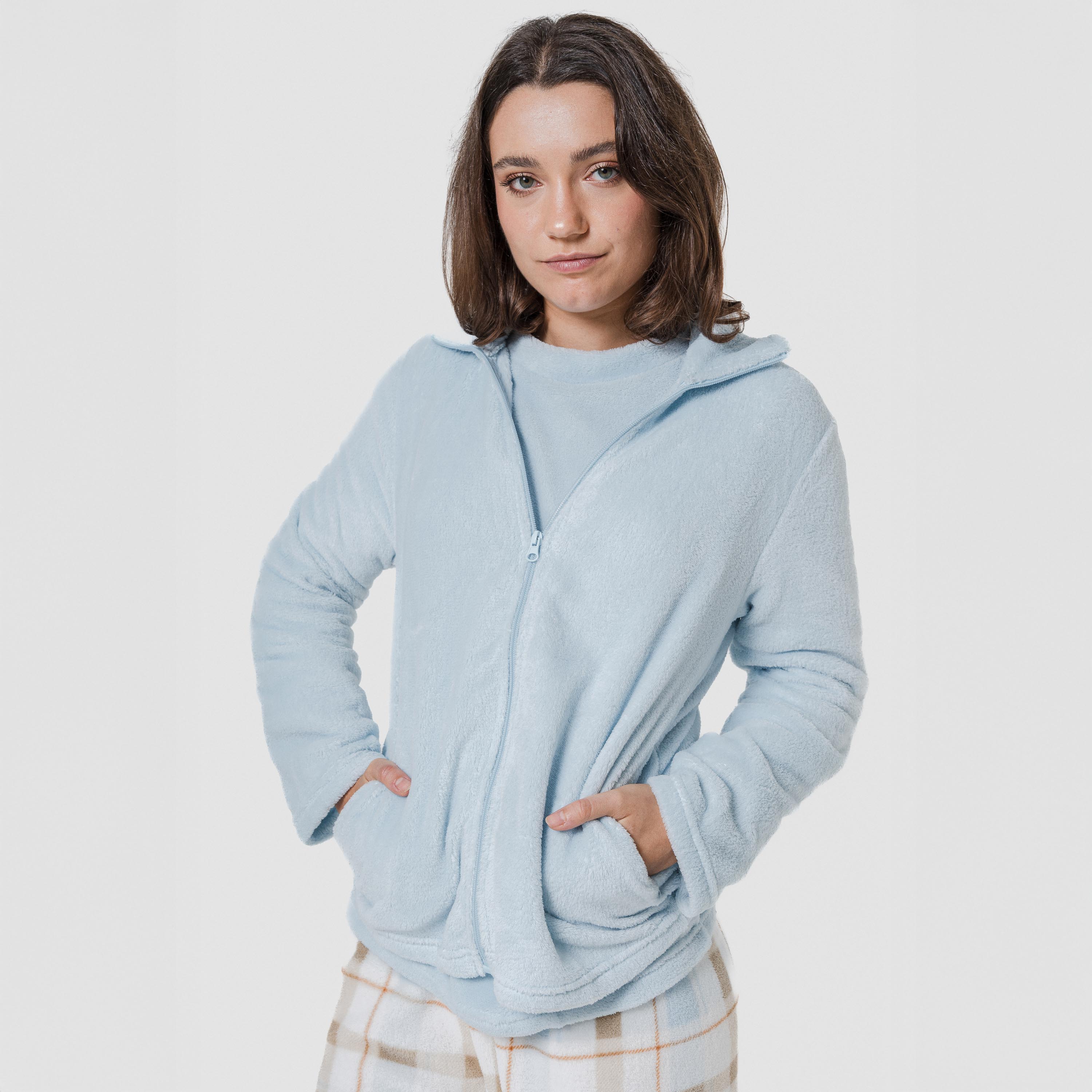Sudadera coral mujer