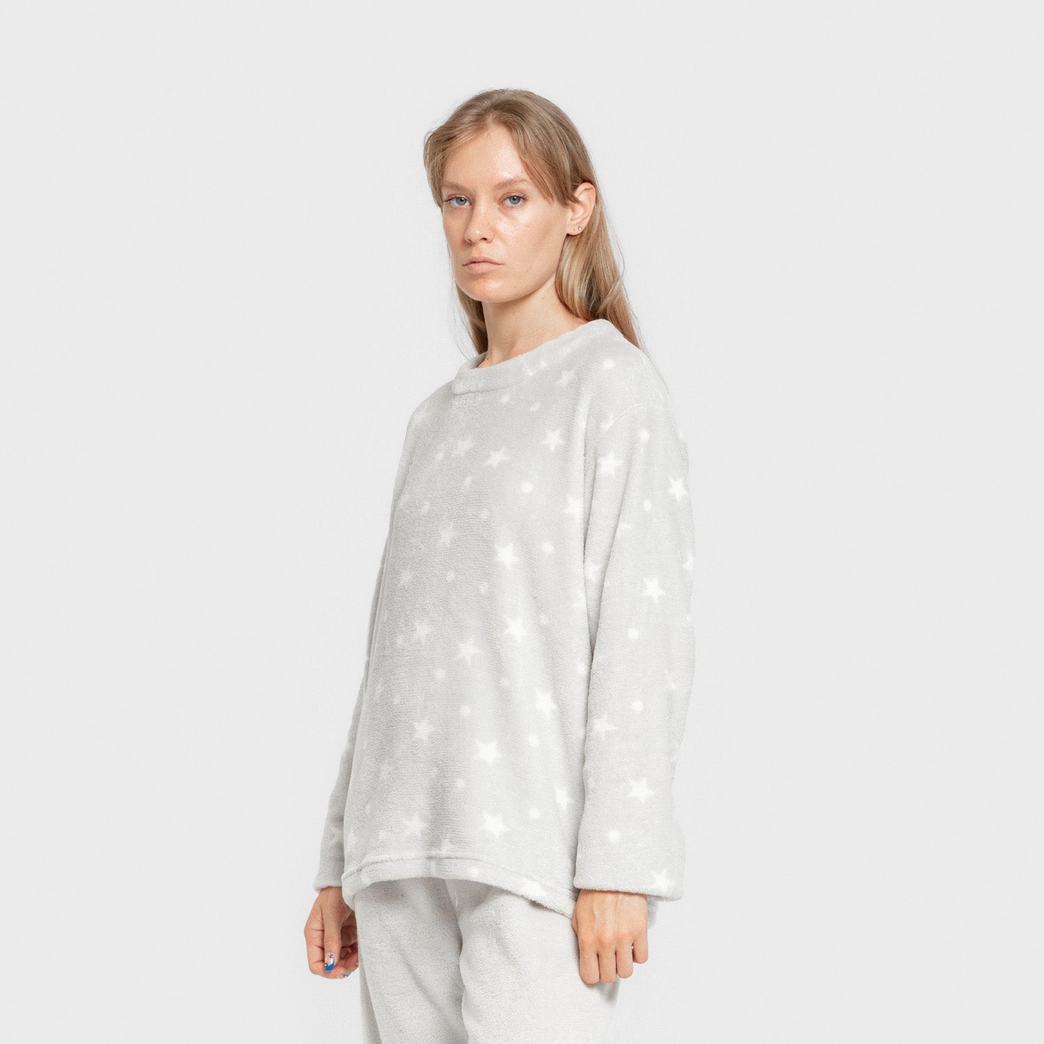 Pijama coral Cosmo gris perla