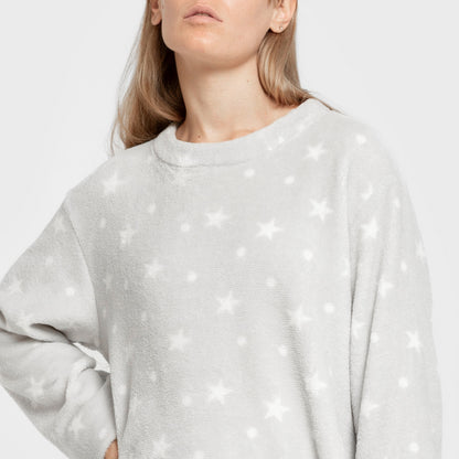 Pijama coral Cosmo gris perla