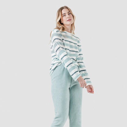 Pijama Coral Mujer Raya Wilma Verde Tiffany