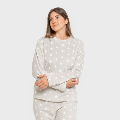Pijama coral Vitalidad gris perla