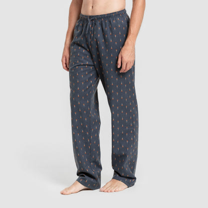 Pijama hombre franela Pelayo verde azulado