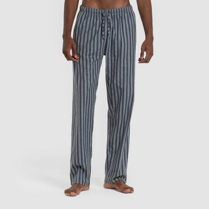 Pijama hombre franela Raya Vinicius verde azulado