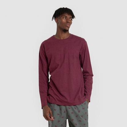 Pijama hombre franela Sierpes burdeos