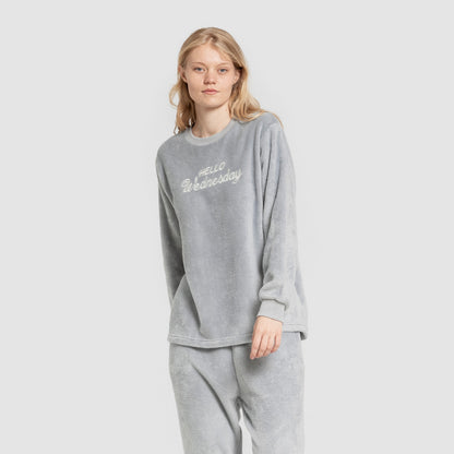 Pijama Coral Puño Mujer Hello Wednesday Indigo