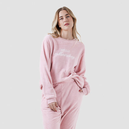 Pijama Coral Puño mujer Hello Monday Rosa