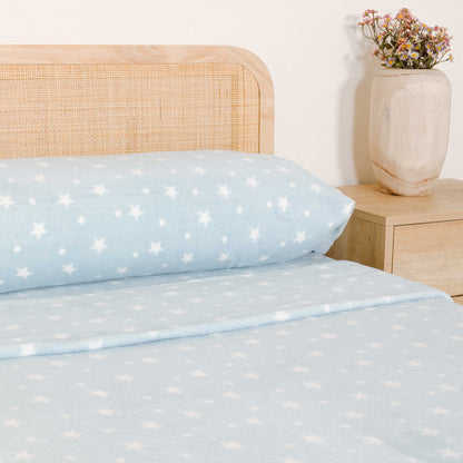 Juego de sábanas coralina Cosmo celeste