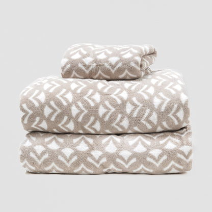 Jogo de lençóis de coralina Etea cinzento claro