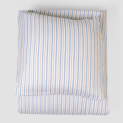 Capa de edredão franela Raya Benet areia - índigo