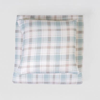 Funda nórdica franela Cuadro Noric verde