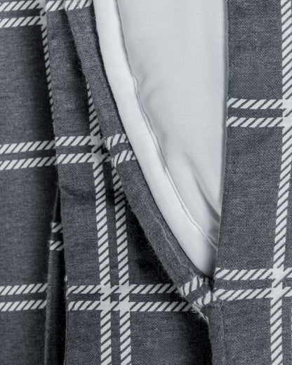 Capa de edredão de flanela Quadro Nitari cinzento-claro