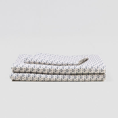 Juego de sábanas algodón Nerdana azul keike - topo