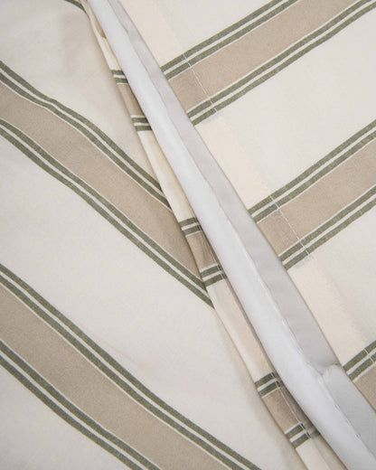 Raya Sitges cotton duvet cover, dry green - taupe