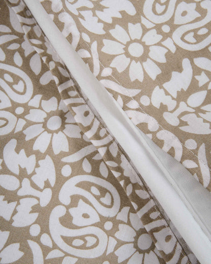 Matilde taupe cotton duvet cover