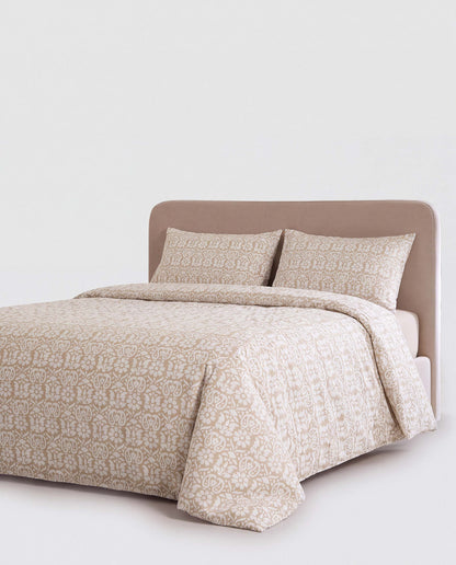 Matilde taupe cotton duvet cover