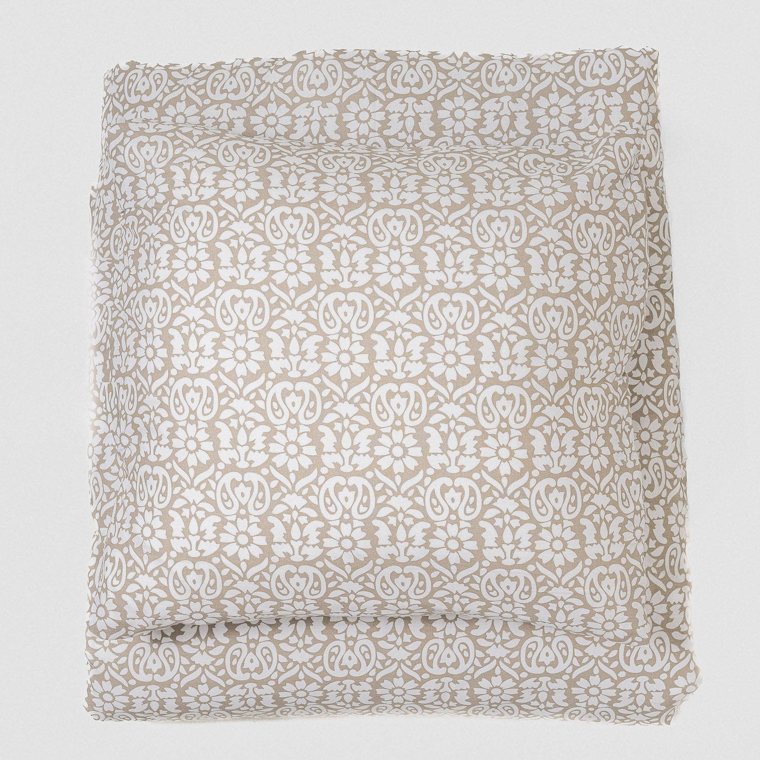 Capa de edredão de algodão Matilde taupe