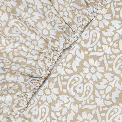 Juego de sábanas algodón Matilde topo