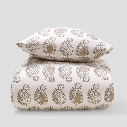 Capa de edredão de algodão Indonesia verde