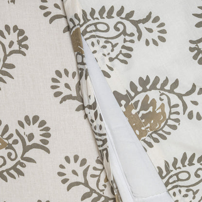 Capa de edredão de algodão Indonesia verde