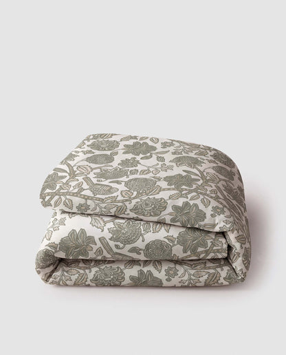 Copripiumino in cotone 100% enelia verde secco