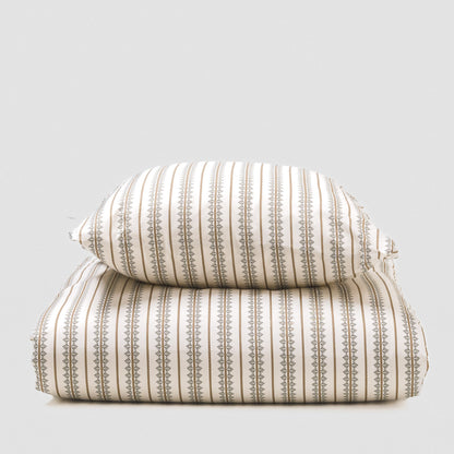 Funda nórdica algodón Alrubia verde seco