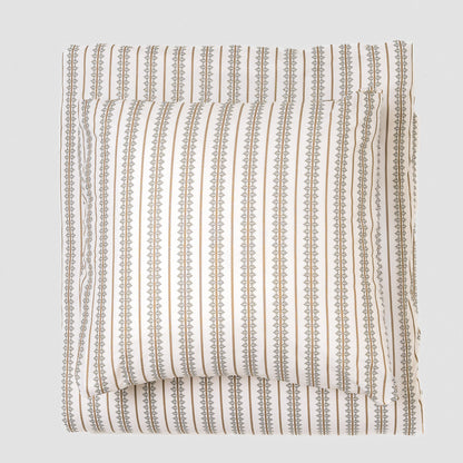 Capa de edredão de algodão Alrubia verde-seco