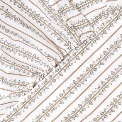 Jogo de lençóis de algodão Alrubia verde seco