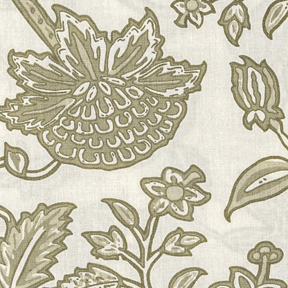 Juego de sábanas algodón Enelia verde seco - topo