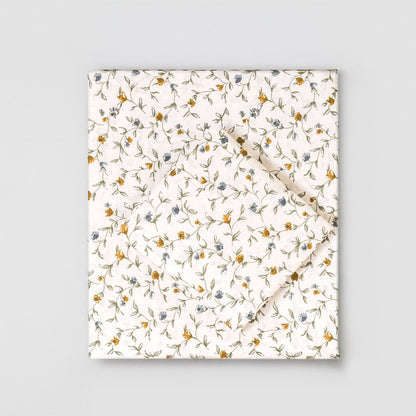 Jogo de lençóis algodão Triana Verde Seco - Ocre - Azul Keike