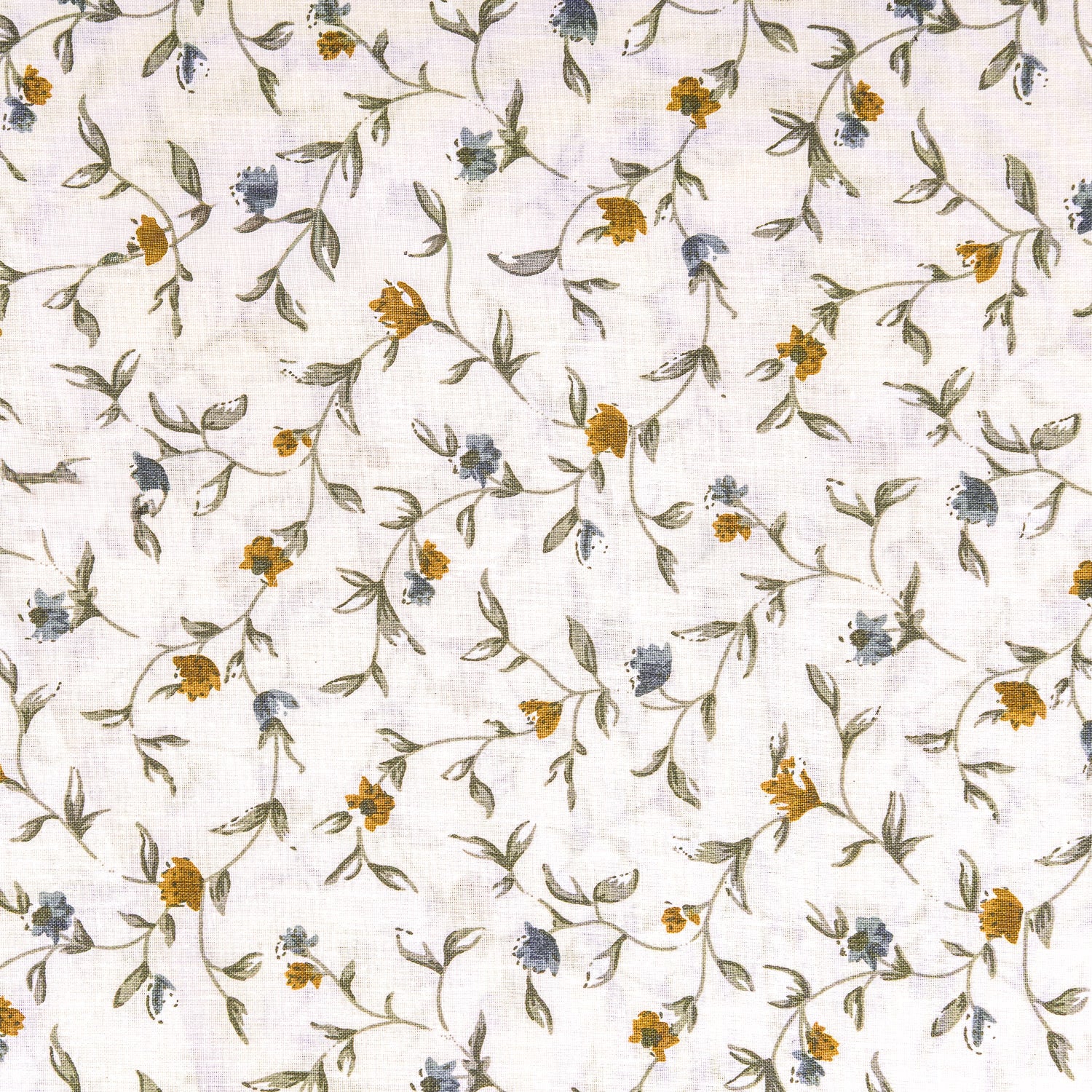 Juego de sábana de algodón Triana Verde Seco-Ocre-Azul Keike