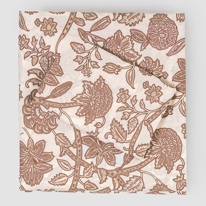 Juego de sábanas algodón Enelia rosa keike - topo