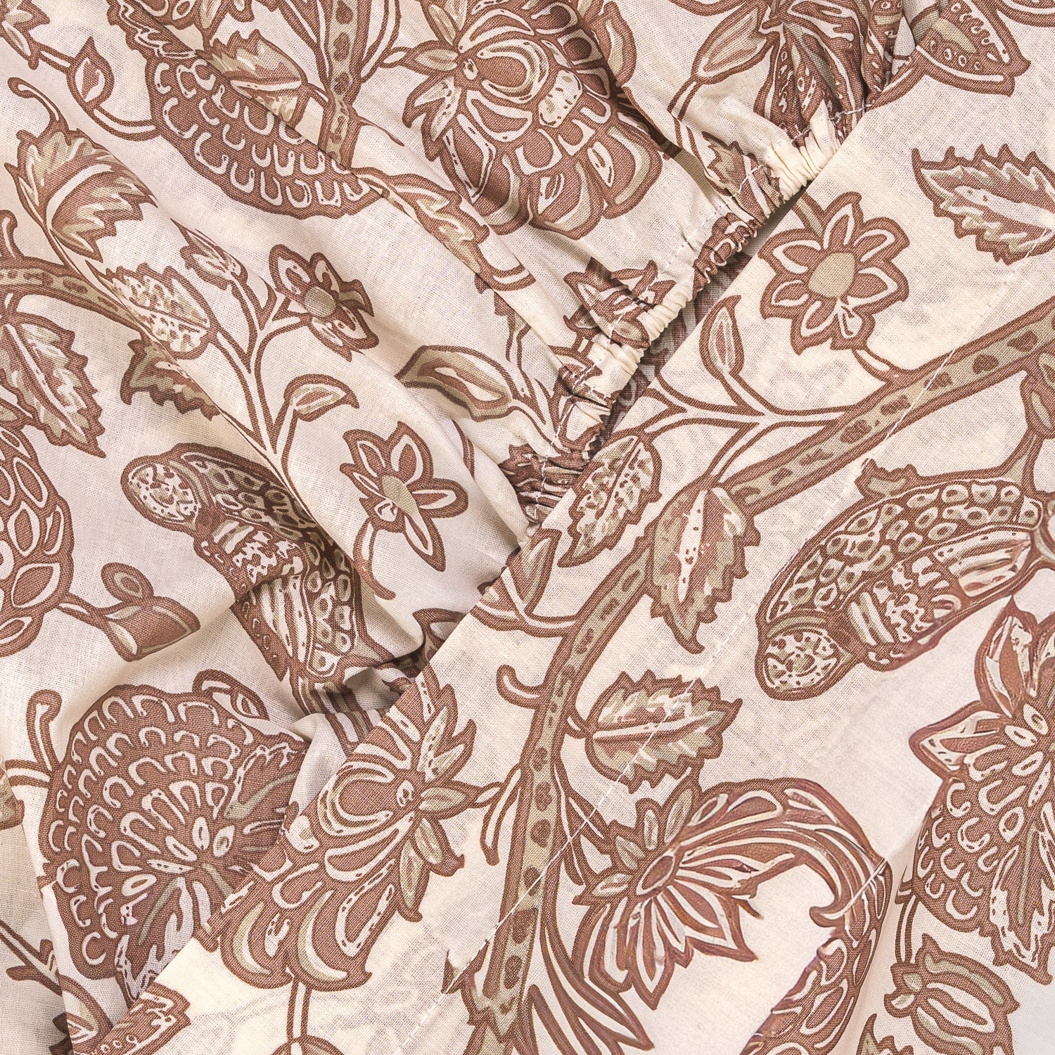 Juego de sábanas algodón Enelia rosa keike - topo