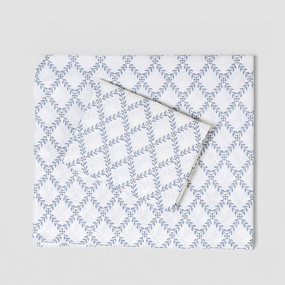 Set di lenzuola in cotone picota indigo