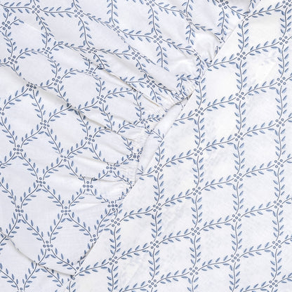 Set di lenzuola in cotone picota indigo