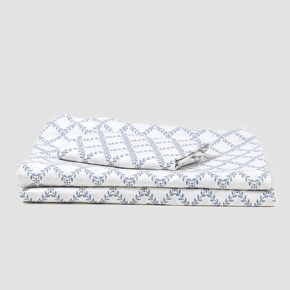 Set di lenzuola in cotone picota indigo