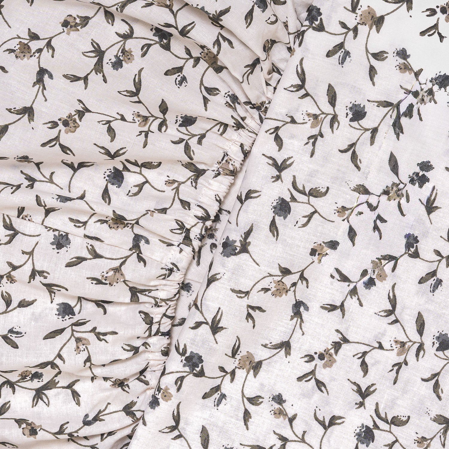 Jogo de lençóis algodão Triana Verde Seco – Azul Keike – Topo