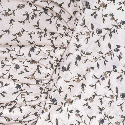 Jogo de lençóis algodão Triana Verde Seco – Azul Keike – Topo