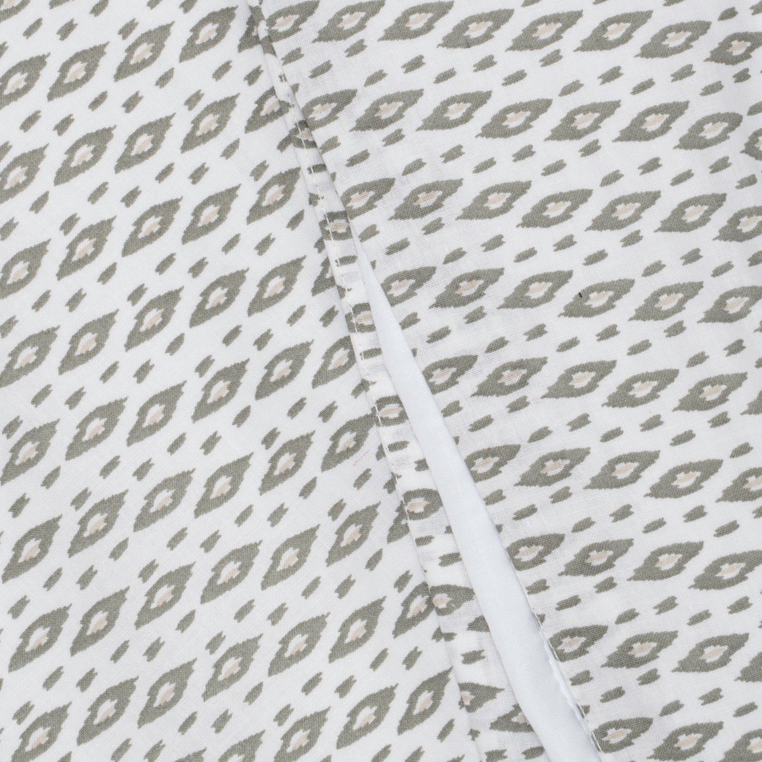 Funda nórdica algodón Nerdana verde seco - topo