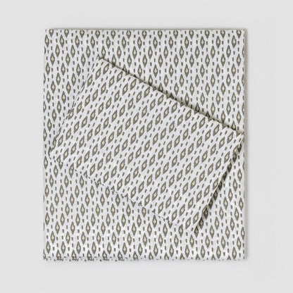 Juego de sábanas algodón Nerdana verde seco - topo