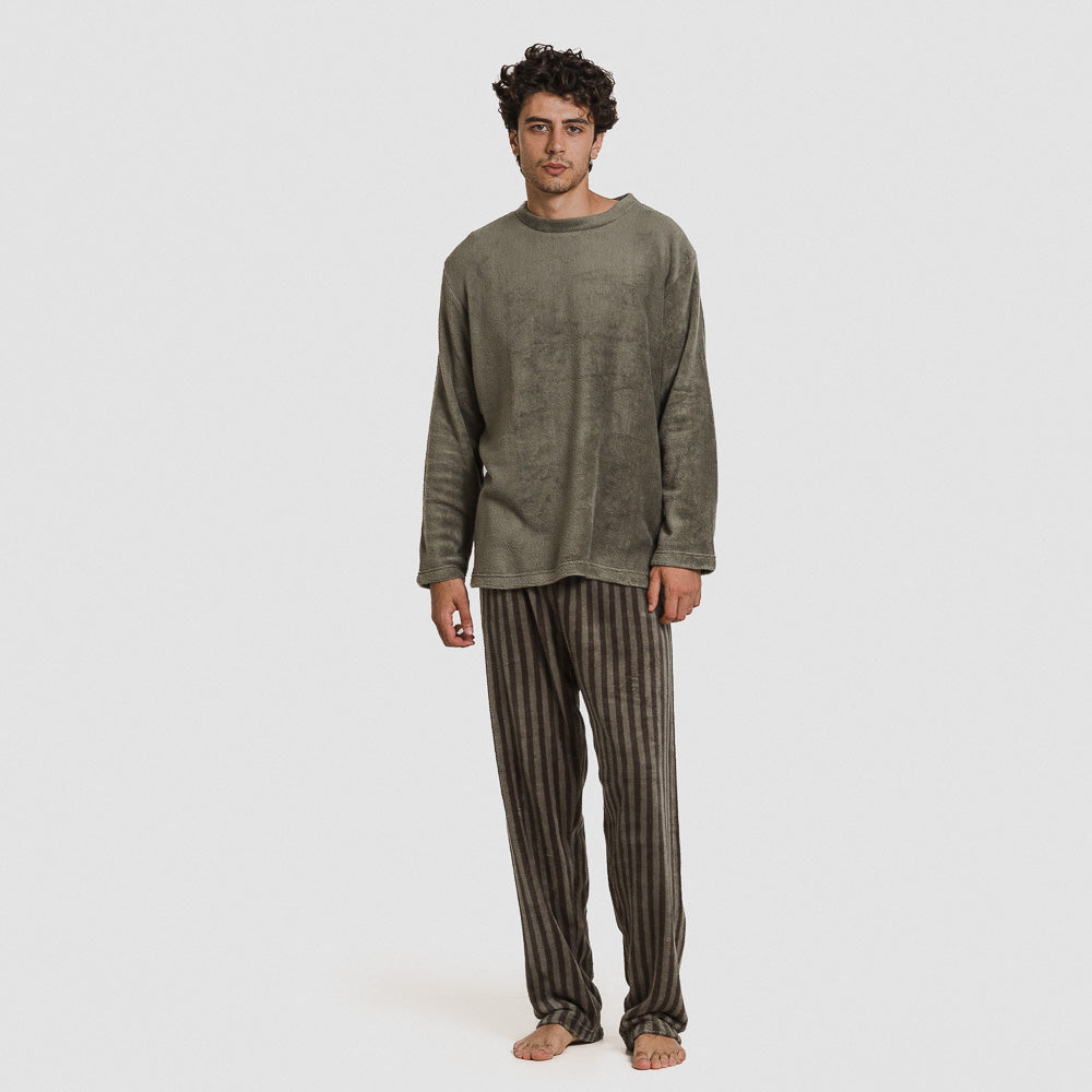 Pijama coral hombre Raya Vinicius Verde cacería